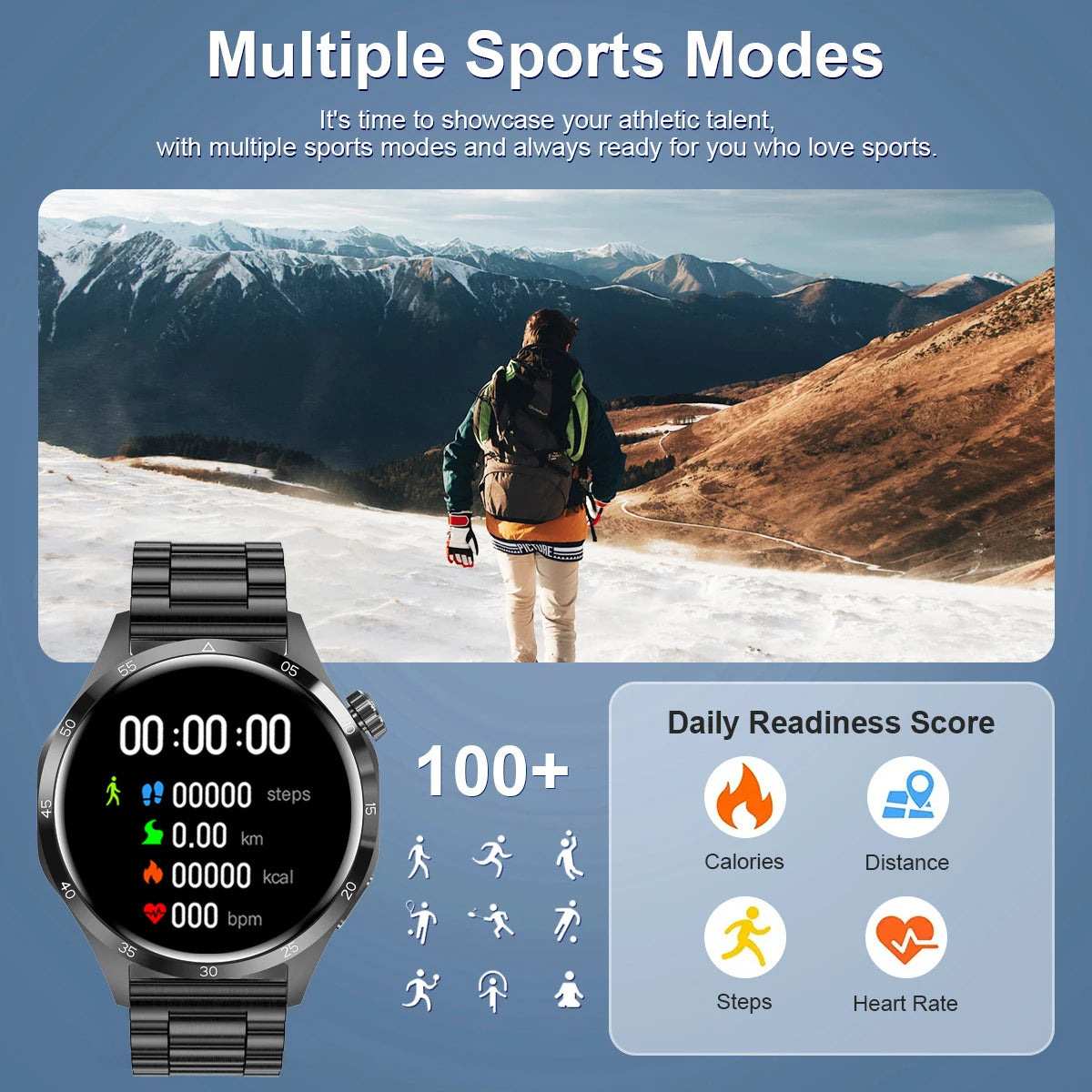 2025 For Android GT4 Pro GPS NFC Smart Watch Men 360*360 AMOLED Screen Heart rate Bluetooth Call IP68 Waterproof Man Smartwatch