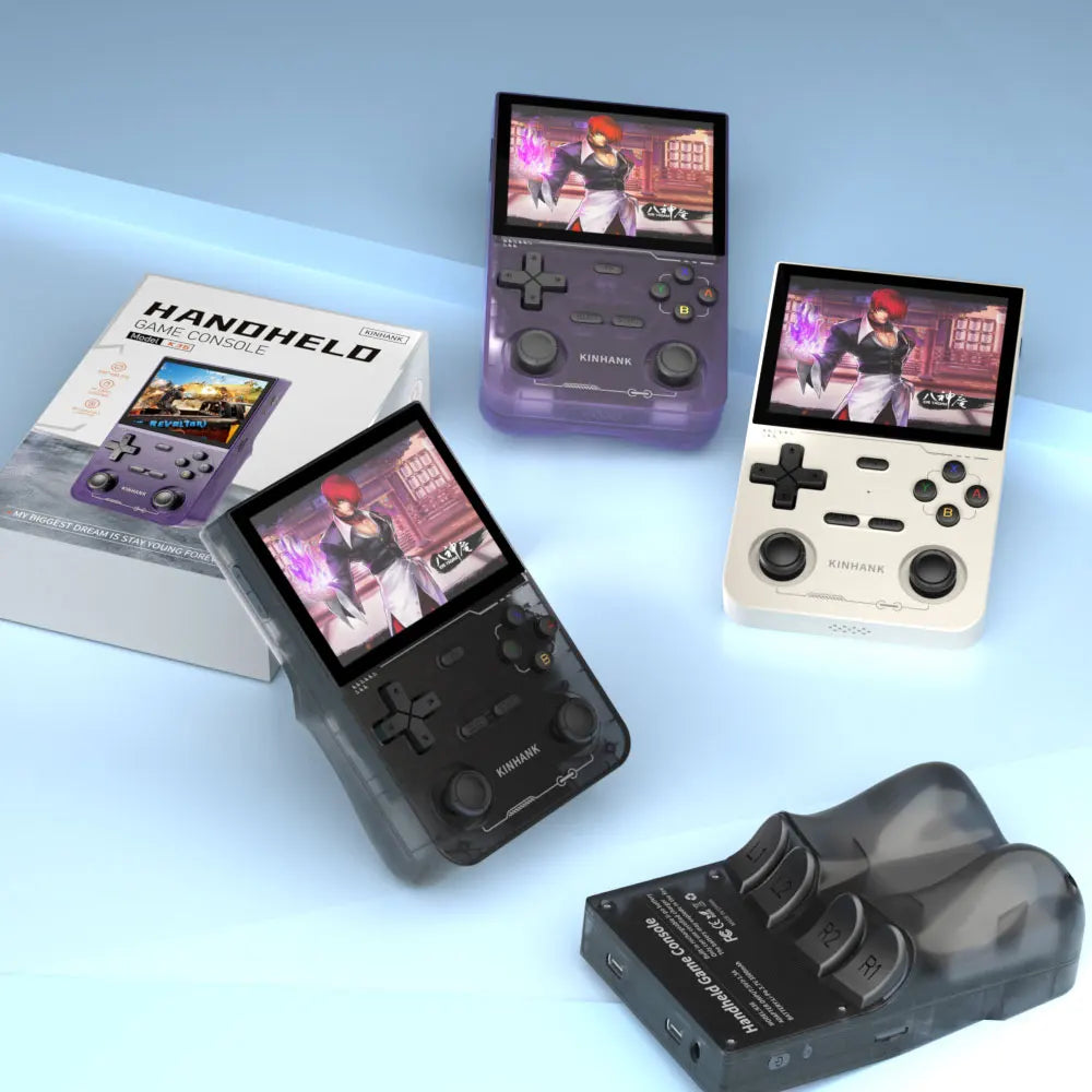 KINHANK Open Source K36 Retro Handheld Video Game Console 16000 Games Emulator for PS1/PSP/DC/N64/SS 500nit 3.5 Inch IPS Screen