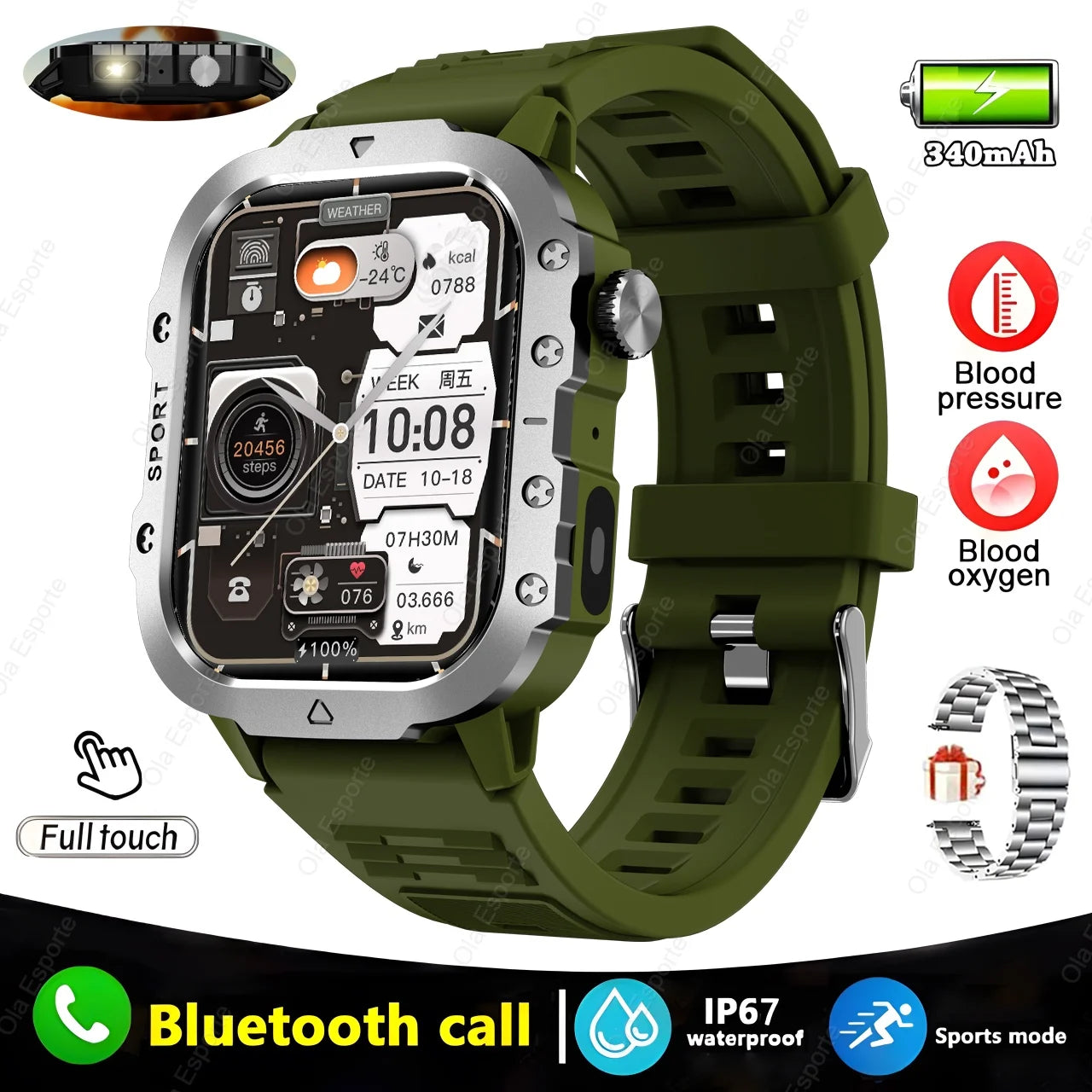 Original Men Smart Watch Bluetooth Call Fitness Clock 3ATM IP68 Swim Waterproof Sports Smartwatch for Women Xiaomi Android 2024