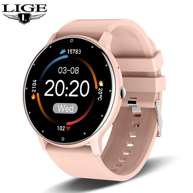 LIGE Smart Watch 2024 Bluetooth Call Smartwatch Fitness Tracker Heart Rate Monitor Sports Man Woman SmartWatches For Android IOS