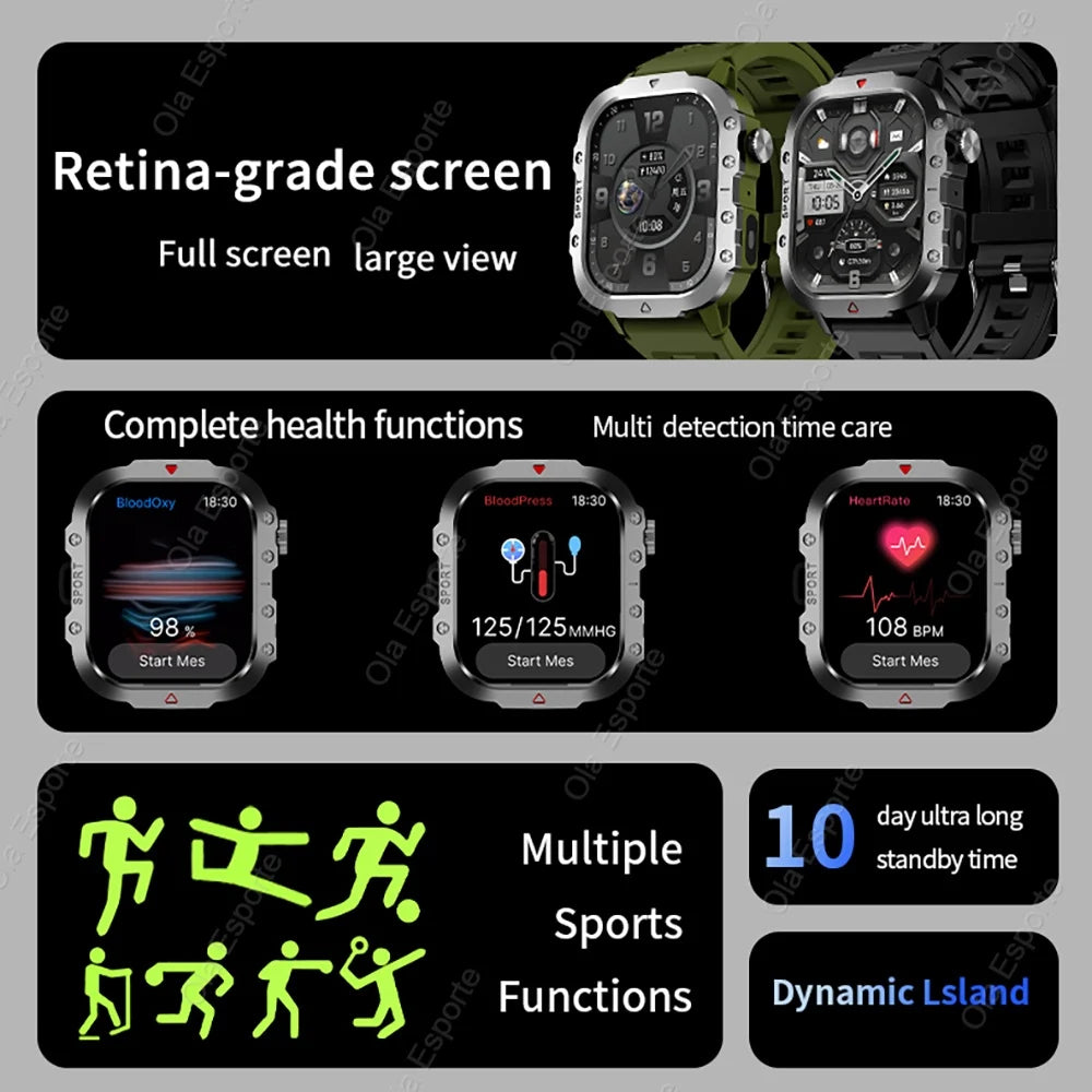 Original Men Smart Watch Bluetooth Call Fitness Clock 3ATM IP68 Swim Waterproof Sports Smartwatch for Women Xiaomi Android 2024