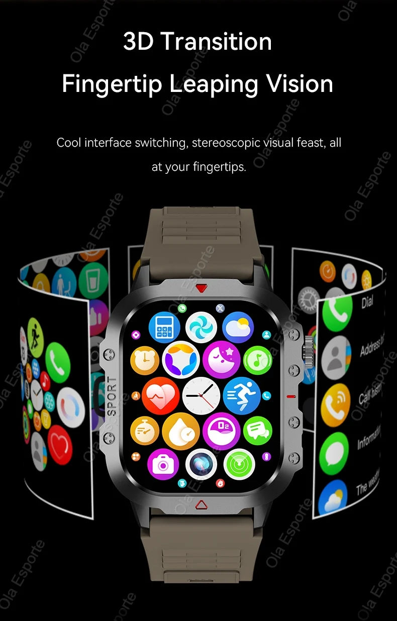 Original Men Smart Watch Bluetooth Call Fitness Clock 3ATM IP68 Swim Waterproof Sports Smartwatch for Women Xiaomi Android 2024