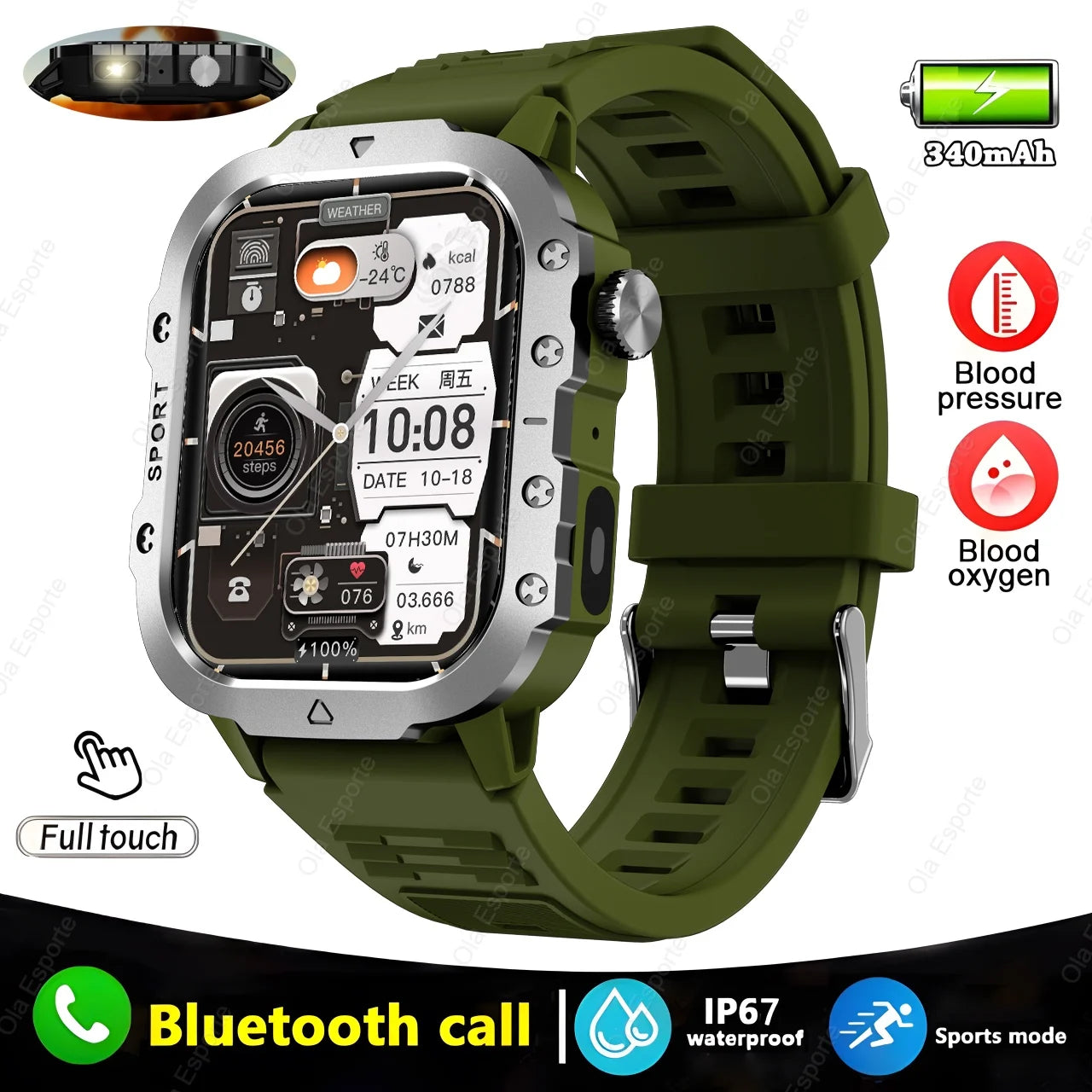 Original Men Smart Watch Bluetooth Call Fitness Clock 3ATM IP68 Swim Waterproof Sports Smartwatch for Women Xiaomi Android 2024