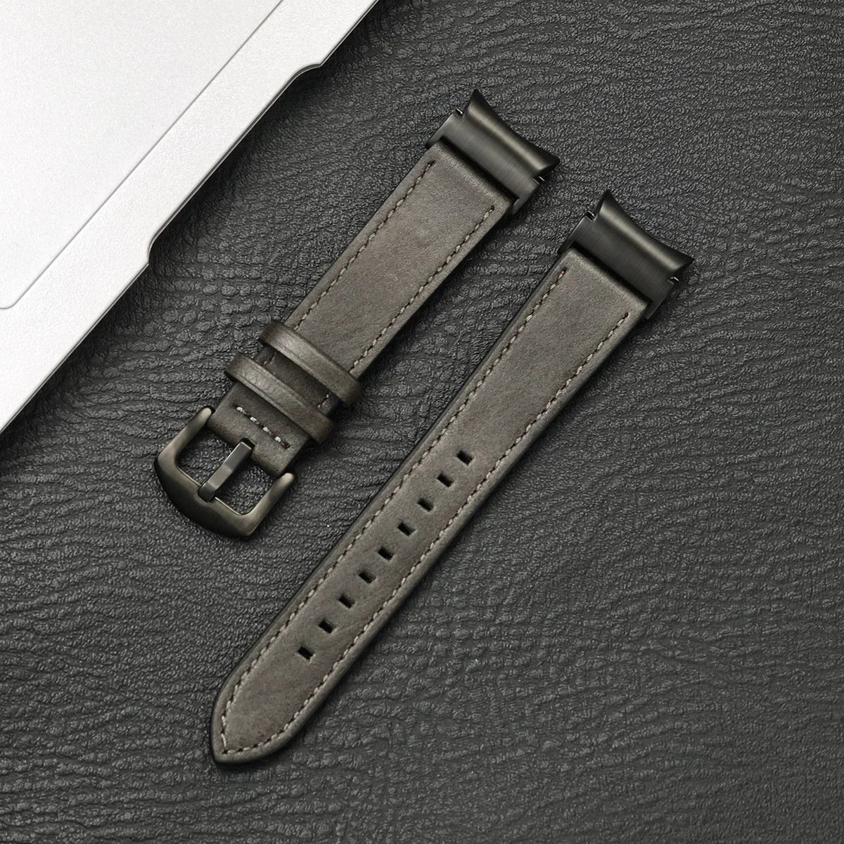 No Gap Leather Strap for Samsung Galaxy Watch 7 6 5 4 40mm 44mm 6Classic 43mm 47mm Watchband Bracelet for Galaxy Watch 5Pro 45mm
