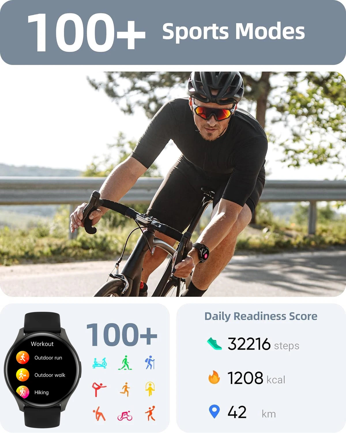 2025 True AMOLED Smart Watch Ladies Screen Always Show Time 466*466 HD Health Tracker Voice Calling Smartwatch Women