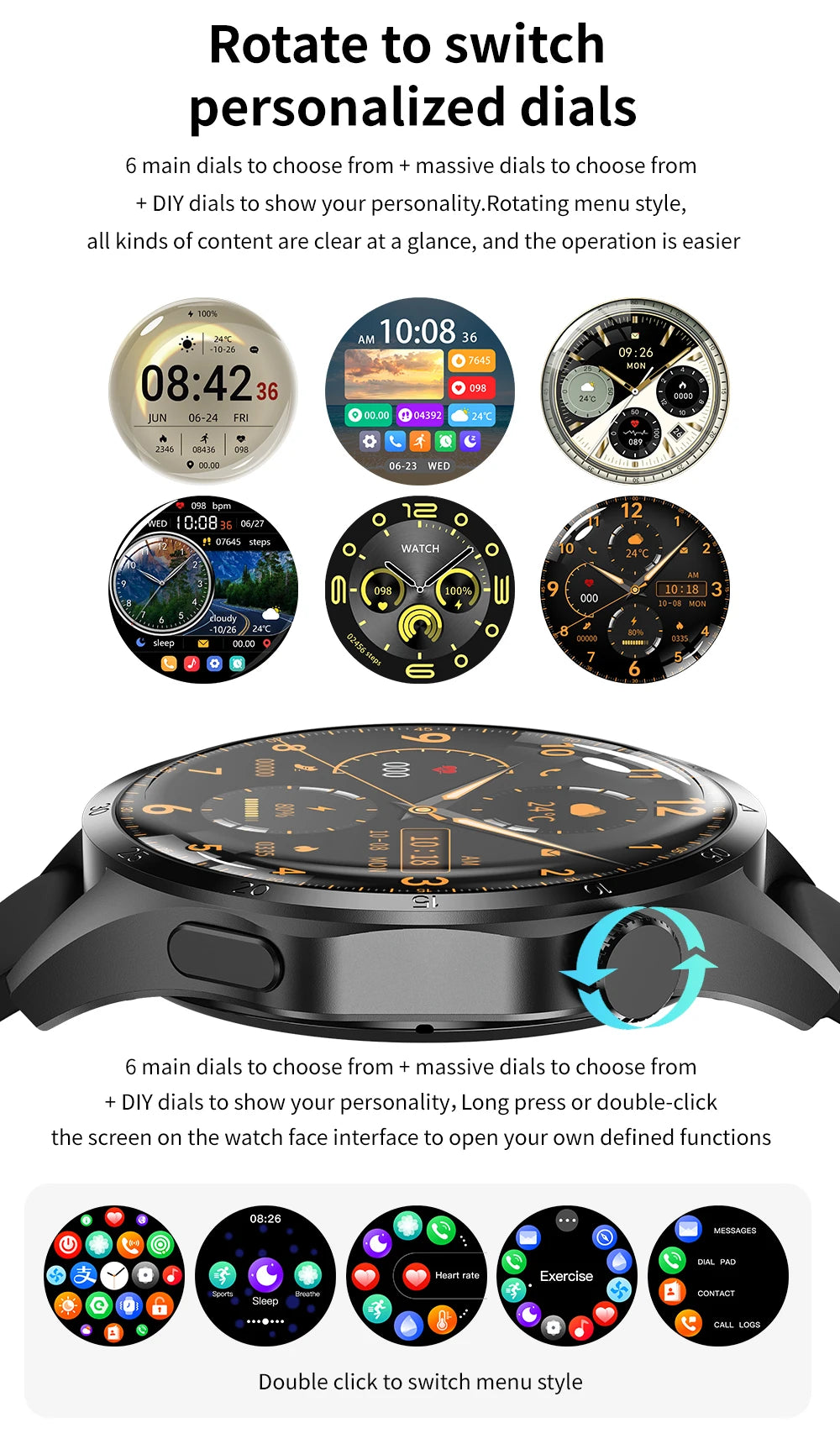 2025 For Android GT4 Pro GPS NFC Smart Watch Men 360*360 AMOLED Screen Heart rate Bluetooth Call IP68 Waterproof Man Smartwatch