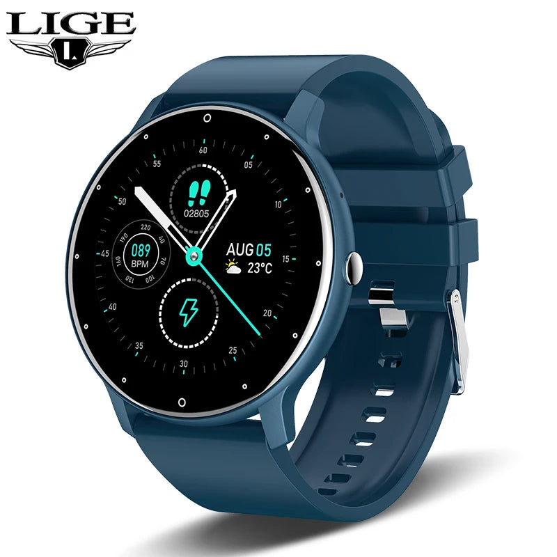 LIGE Smart Watch 2024 Bluetooth Call Smartwatch Fitness Tracker Heart Rate Monitor Sports Man Woman SmartWatches For Android IOS