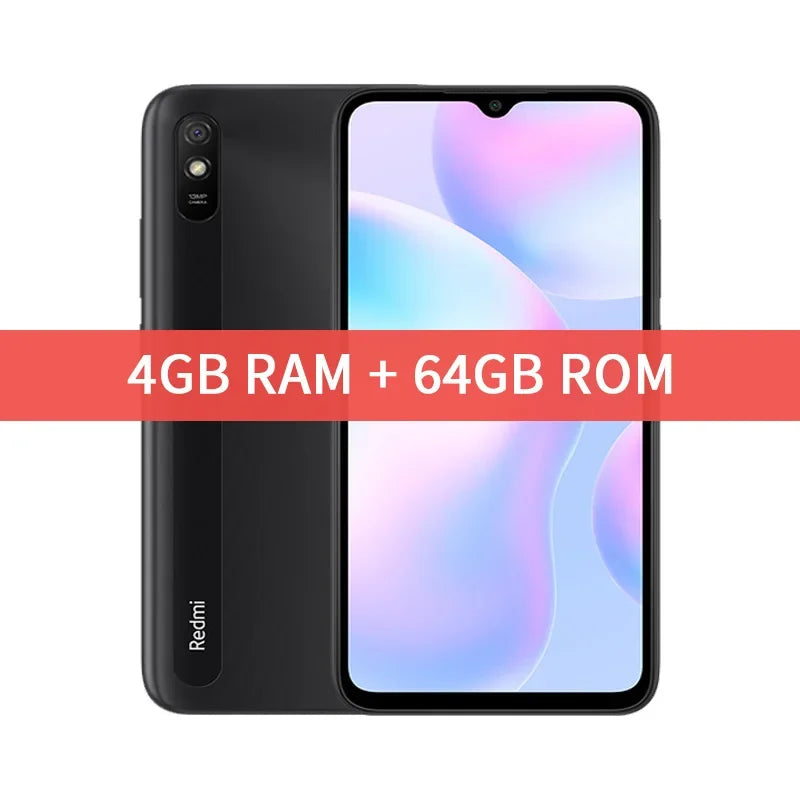هاتف ذكي Xiaomi Redmi 9A بسعة 64 جيجابايت وذاكرة وصول عشوائي (RAM) سعة 128 جيجابايت وبطارية 5000 مللي أمبير/ساعة وشاشة 6.53 بوصة ومعالج MTK Helio G25 ثماني النواة وكاميرا بدقة 13 ميجابكسل، إصدار الصين