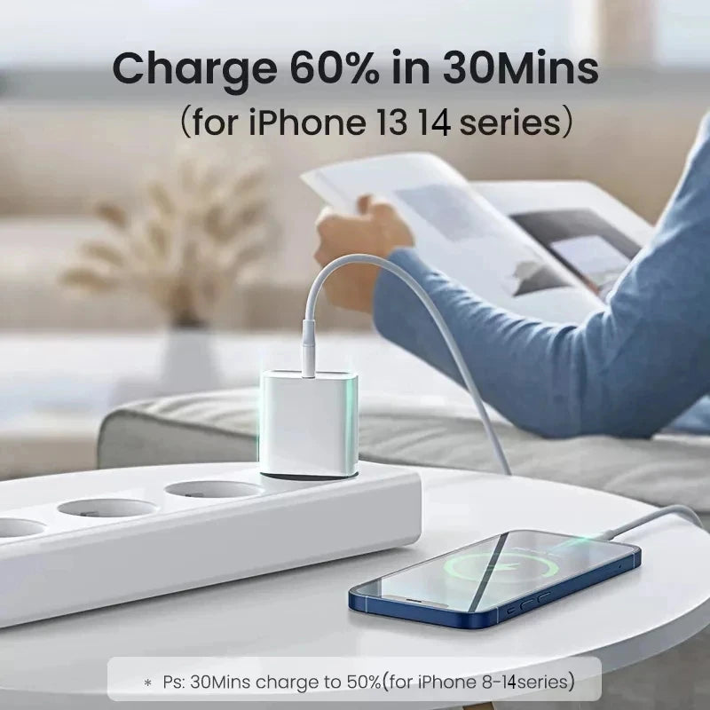 35W PD Fast Wall Charger for iPhone 15 14 Plus 11 12 13 Pro Max X XR XS 8 EU US Plug Quick Charging USB-C Power Adapter With Box