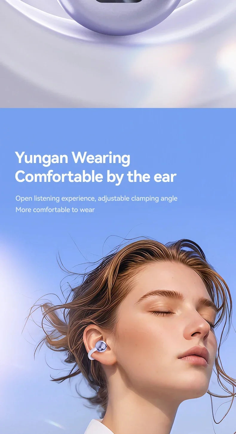 Xiaomi M79 Bone Conduction Earphones Bluetooth 5.4 Earbuds Clip on Ear Comfortable Waterproof Sport Digital Display Headsets