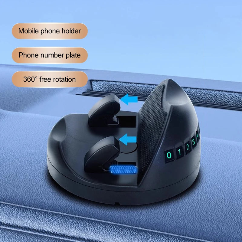 SEAMETAL Head-Up Car Phone Mount Flexible Rotation Phone Holder Stable Anti-Slip Rubber Smartphone Support Universal for 4-7 in