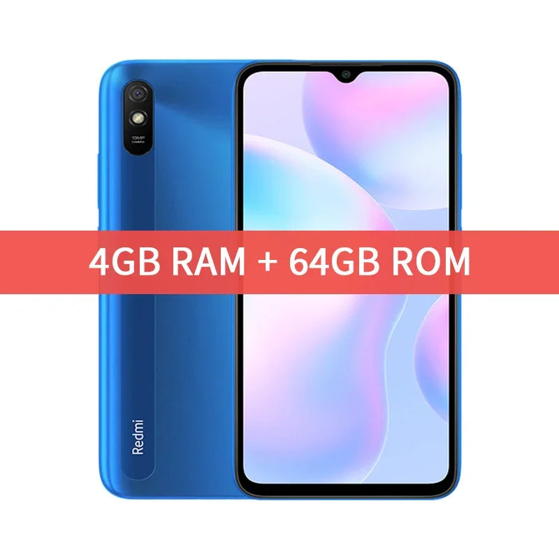 هاتف ذكي Xiaomi Redmi 9A بسعة 64 جيجابايت وذاكرة وصول عشوائي (RAM) سعة 128 جيجابايت وبطارية 5000 مللي أمبير/ساعة وشاشة 6.53 بوصة ومعالج MTK Helio G25 ثماني النواة وكاميرا بدقة 13 ميجابكسل، إصدار الصين