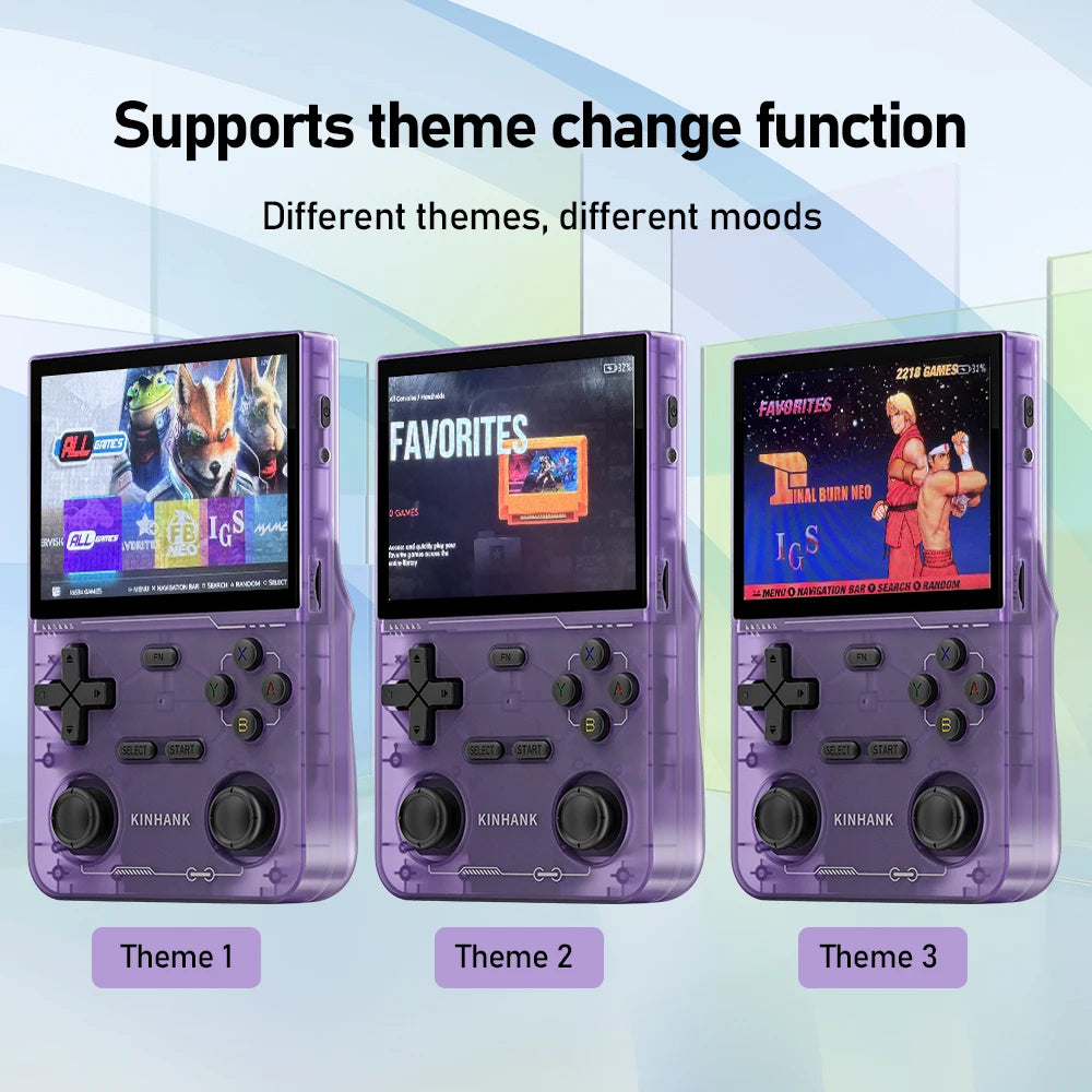 KINHANK Open Source K36 Retro Handheld Video Game Console 16000 Games Emulator for PS1/PSP/DC/N64/SS 500nit 3.5 Inch IPS Screen