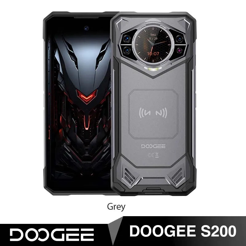 Global Version Doogee S200 5g Rugged Phone 12Gb 256Gb 6.72" Display 100Mp Ai Main Camera 10100Mah/33W Smartphone Android 14 Nfc