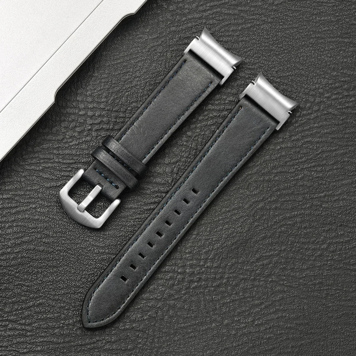 No Gap Leather Strap for Samsung Galaxy Watch 7 6 5 4 40mm 44mm 6Classic 43mm 47mm Watchband Bracelet for Galaxy Watch 5Pro 45mm