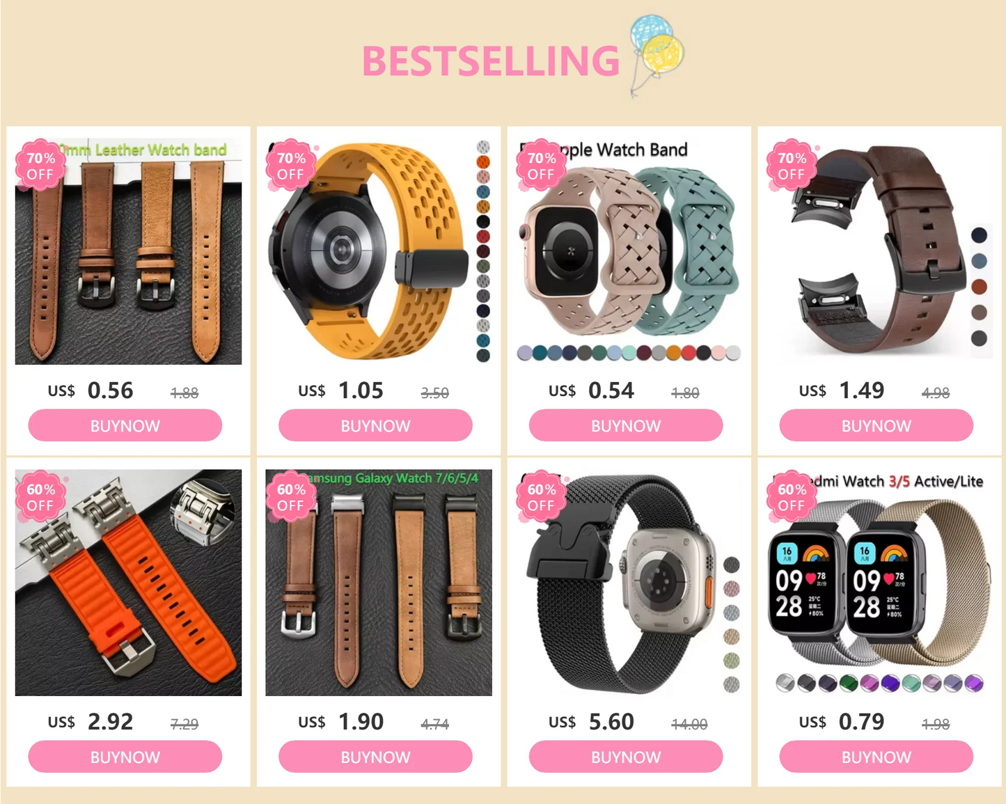 No Gap Leather Strap for Samsung Galaxy Watch 7 6 5 4 40mm 44mm 6Classic 43mm 47mm Watchband Bracelet for Galaxy Watch 5Pro 45mm