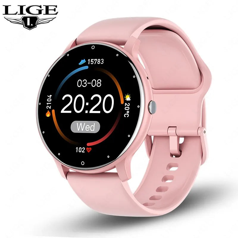 LIGE Smart Watch 2024 Bluetooth Call Smartwatch Fitness Tracker Heart Rate Monitor Sports Man Woman SmartWatches For Android IOS