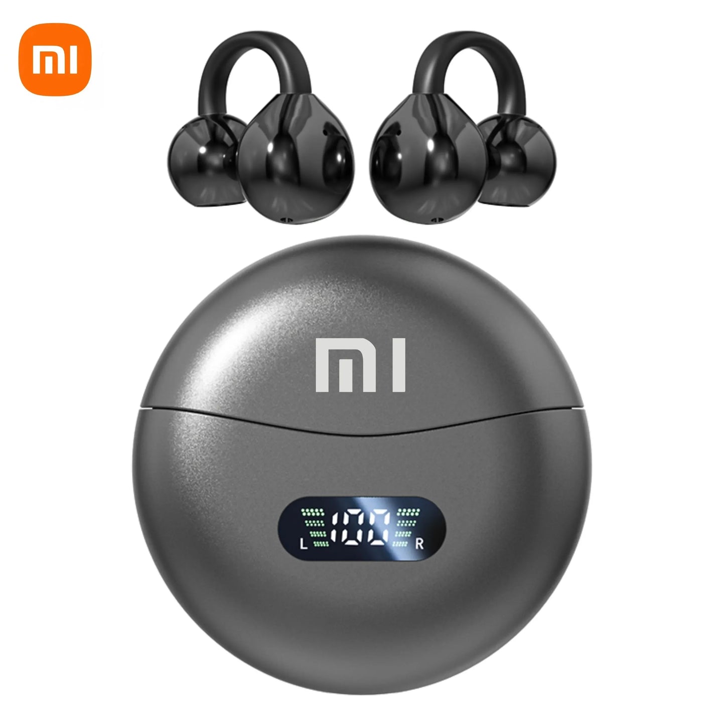 Xiaomi M79 Bone Conduction Earphones Bluetooth 5.4 Earbuds Clip on Ear Comfortable Waterproof Sport Digital Display Headsets
