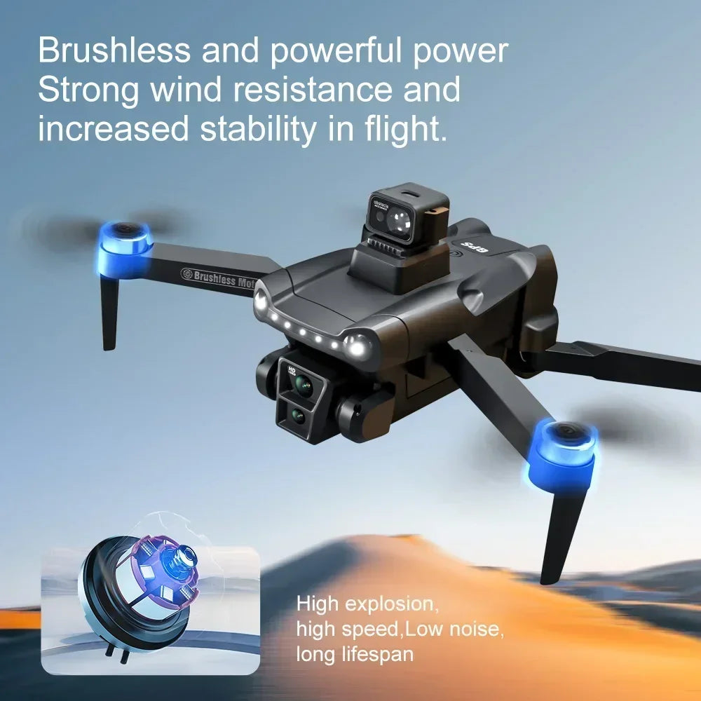 طائرة بدون طيار أصلية V198GPS ESC 8K احترافية بدون فرشاة ليزر تجنب العوائق بصرية جوية قابلة للطي رباعية المراوح صغيرة بدون طيار جديدة