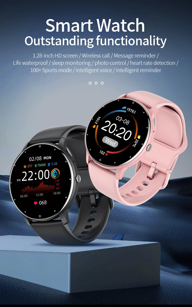 LIGE Smart Watch 2024 Bluetooth Call Smartwatch Fitness Tracker Heart Rate Monitor Sports Man Woman SmartWatches For Android IOS