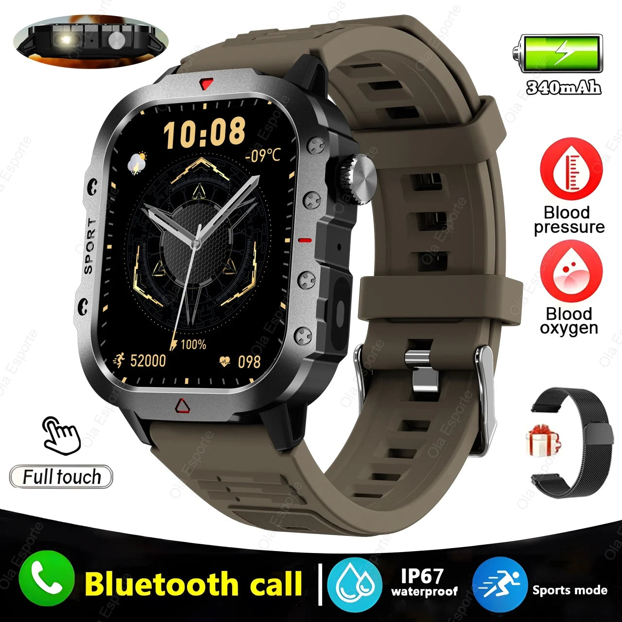 Original Men Smart Watch Bluetooth Call Fitness Clock 3ATM IP68 Swim Waterproof Sports Smartwatch for Women Xiaomi Android 2024