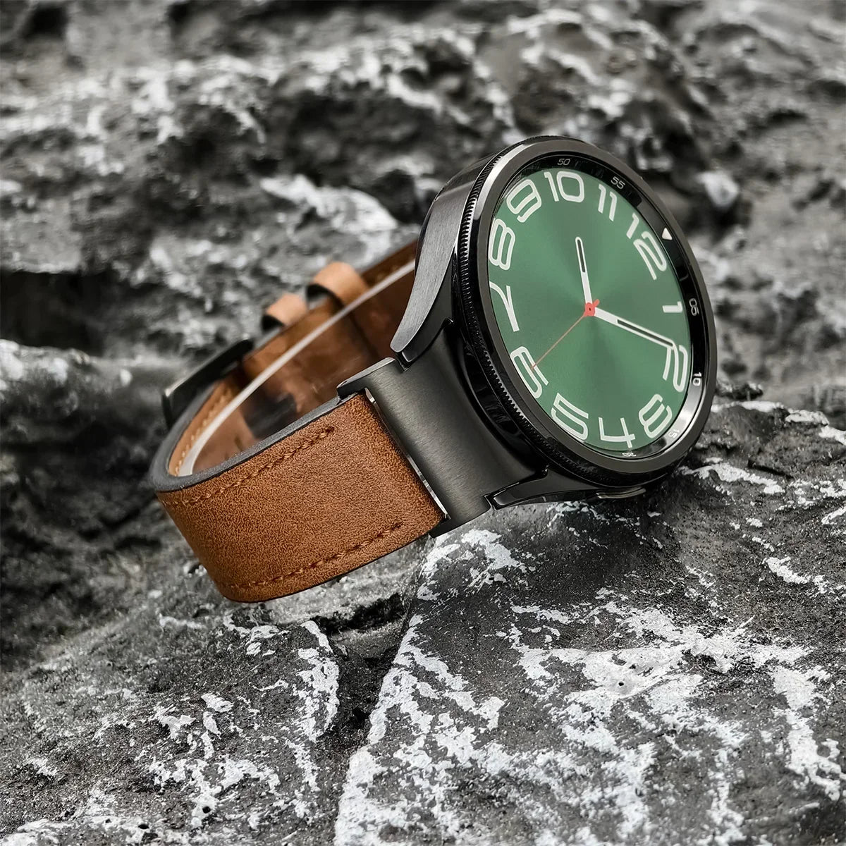 No Gap Leather Strap for Samsung Galaxy Watch 7 6 5 4 40mm 44mm 6Classic 43mm 47mm Watchband Bracelet for Galaxy Watch 5Pro 45mm