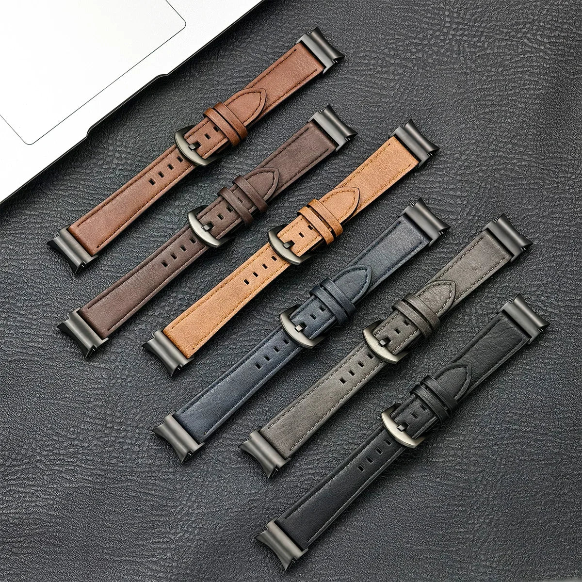 No Gap Leather Strap for Samsung Galaxy Watch 7 6 5 4 40mm 44mm 6Classic 43mm 47mm Watchband Bracelet for Galaxy Watch 5Pro 45mm