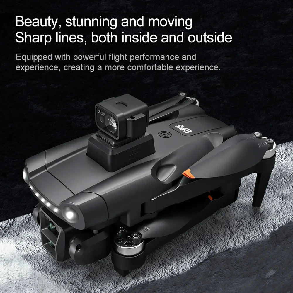 طائرة بدون طيار أصلية V198GPS ESC 8K احترافية بدون فرشاة ليزر تجنب العوائق بصرية جوية قابلة للطي رباعية المراوح صغيرة بدون طيار جديدة