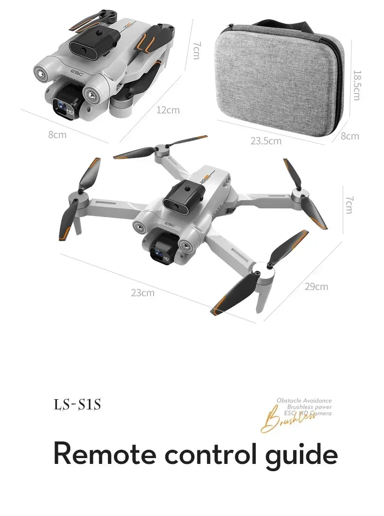 New 2024 S1S Mini Drone 8K Profesional HD Camera Obstacle Avoidance Aerial Photography Brushless Foldable Quadcopter Dron Toys